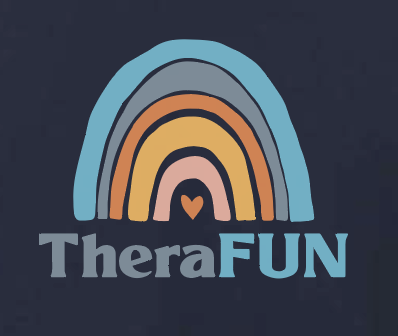 TheraFun "Logo" Design Soft Sponge Fleece Unisex Sweatshirt (navy)(reg)