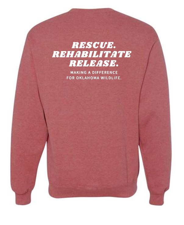 Wildcare Oklahoma "State" Design Basic Crewneck Sweatshirt