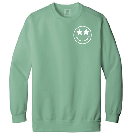 Joy for Georgia "Advocacy" Design Crewneck Garment Washed Sweatshirt (lt green)