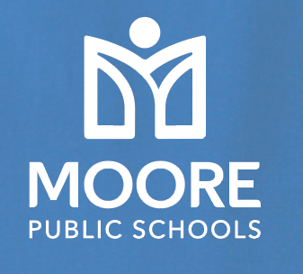 Moore Public Schools "Logo" Comfort Colors: MPS Secondary Palette L/S T-shirt (flo blue)
