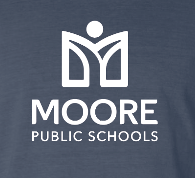 Moore Public Schools "Logo" Comfort Colors: MPS Secondary Palette Crewneck Sweatshirt (denim)