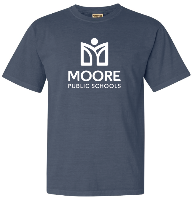 Moore Public Schools "Logo" Comfort Colors: MPS Secondary Palette S/S T-shirt (denim)