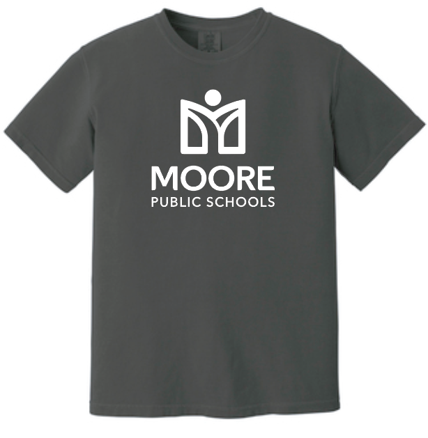 Moore Public Schools "Logo" Comfort Colors: MPS Secondary Palette S/S T-shirt (pepper)