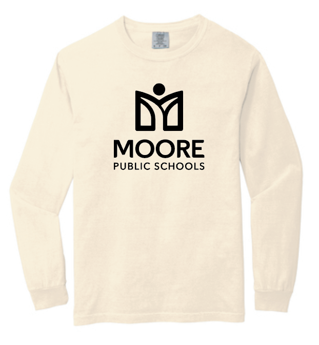 Moore Public Schools "Logo" Comfort Colors: MPS Secondary Palette L/S T-shirt (ivory)