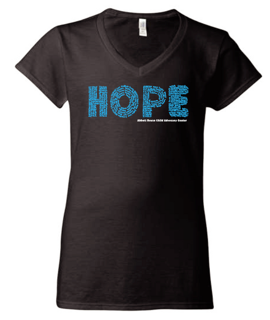 Abbott House "Hope" Design Short Sleeve V-neck T-shirt