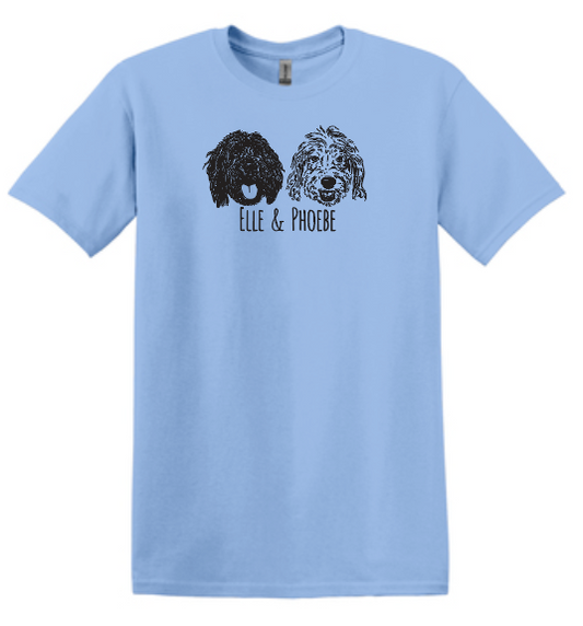 Abbott House "Dog" Design Short Sleeve T-shirt (lt blue)