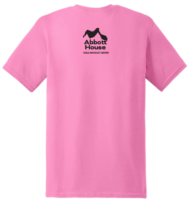 Abbott House "Dog" Design Short Sleeve T-shirt (pink)