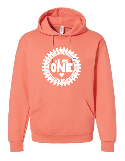 COCMHC "We are One" Circle Design Hooded Sweatshirt (coral)
