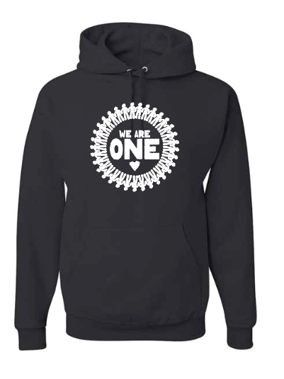COCMHC "We are One" Circle Design Hooded Sweatshirt (black)
