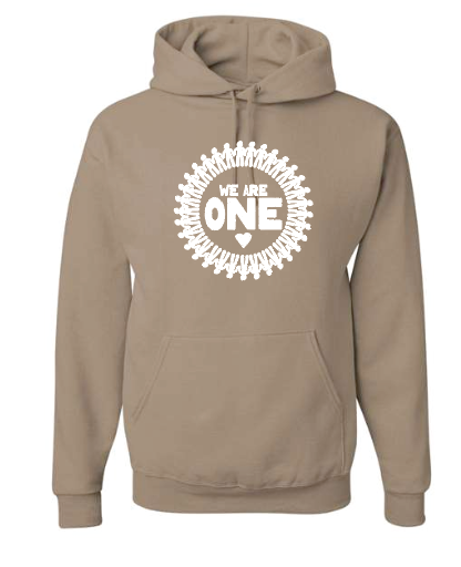 COCMHC "We are One" Circle Design Hooded Sweatshirt (safari)
