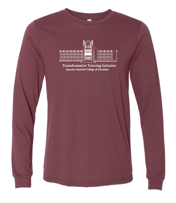 Transformative Tutoring "Collings Hall" L/S T-shirt (cardinal)