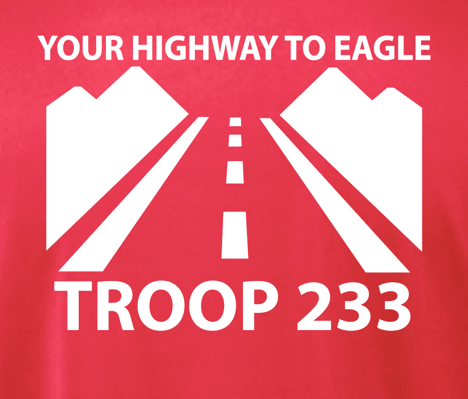 Troop 233 "Highway to Eagle" Design L/S T-shirt