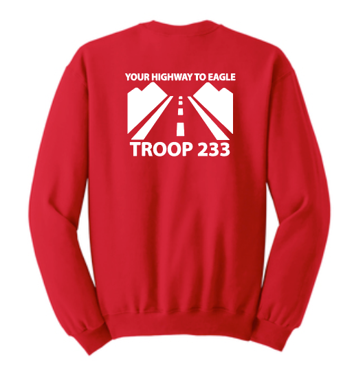 Troop 233 "Highway to Eagle" Design Crewneck Sweatshirt