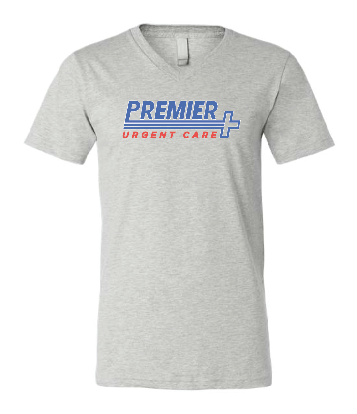 Premier Plus "Logo" S/S V-neck T-shirt (heather)