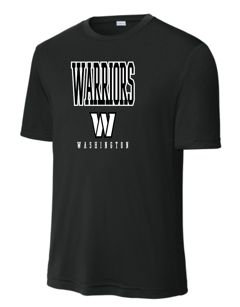 Washington High "Warrors W" Design S/S Dri-Fit T-shirt (black)