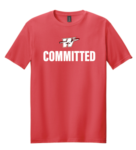 Washington High "Committed" Design S/S T-shirt (red)