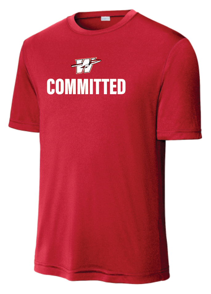 Washington High "Committed" Design S/S Dri-Fit T-shirt (red)
