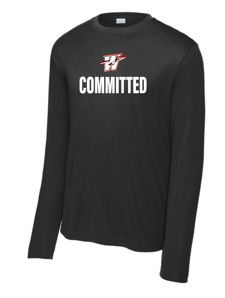 Washington High "Committed" Design L/S Dri-Fit T-shirt (black)