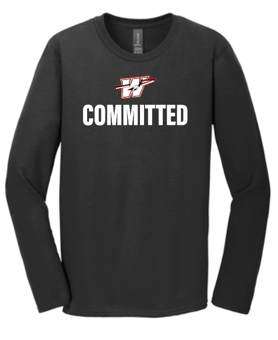 Washington High "Committed" Design L/S T-shirt (black)