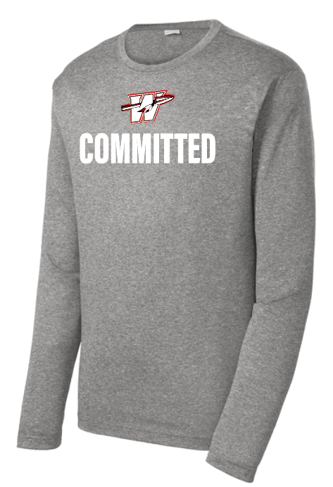 Washington High "Committed" Design L/S Dri-Fit T-shirt (heather)