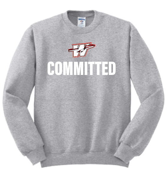 Washington High "Committed" Design Crewneck Sweatshirt (heather)