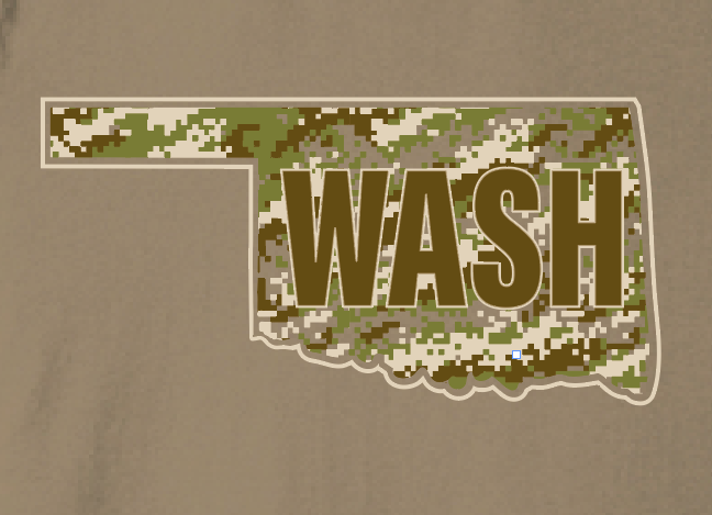 Washington High "Camo" Design L/S Dri-Fit T-shirt (brown)