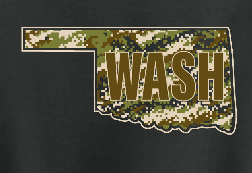 Washington High "Camo" Design L/S Dri-Fit T-shirt (black)