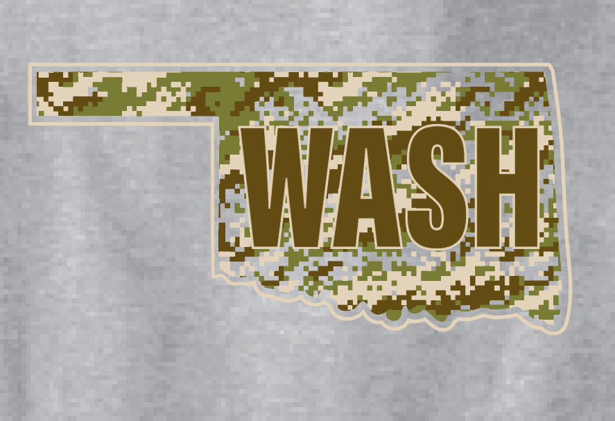 Washington High "Camo" Design S/S T-shirt (heather)