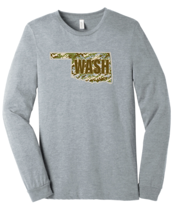 Washington High "Camo" Design L/S T-shirt (heather)