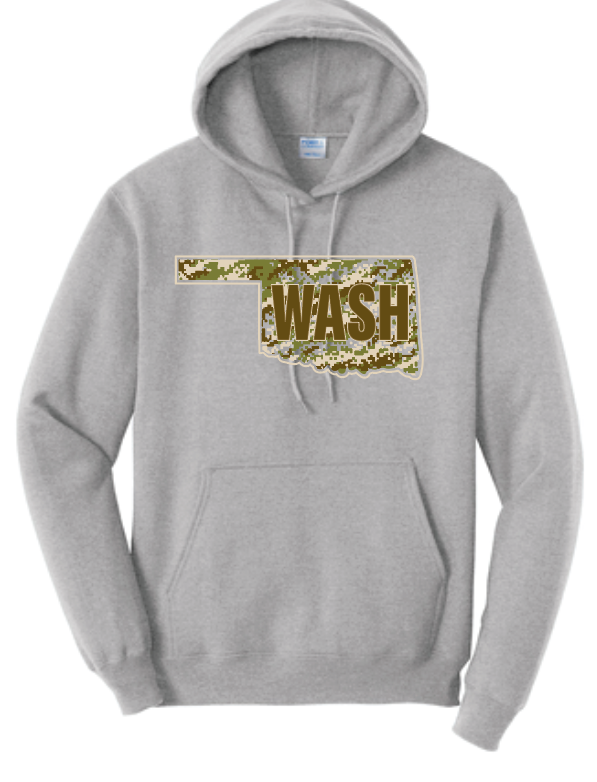 Washington High "Camo" Design Hooded Sweatshirt (heather)