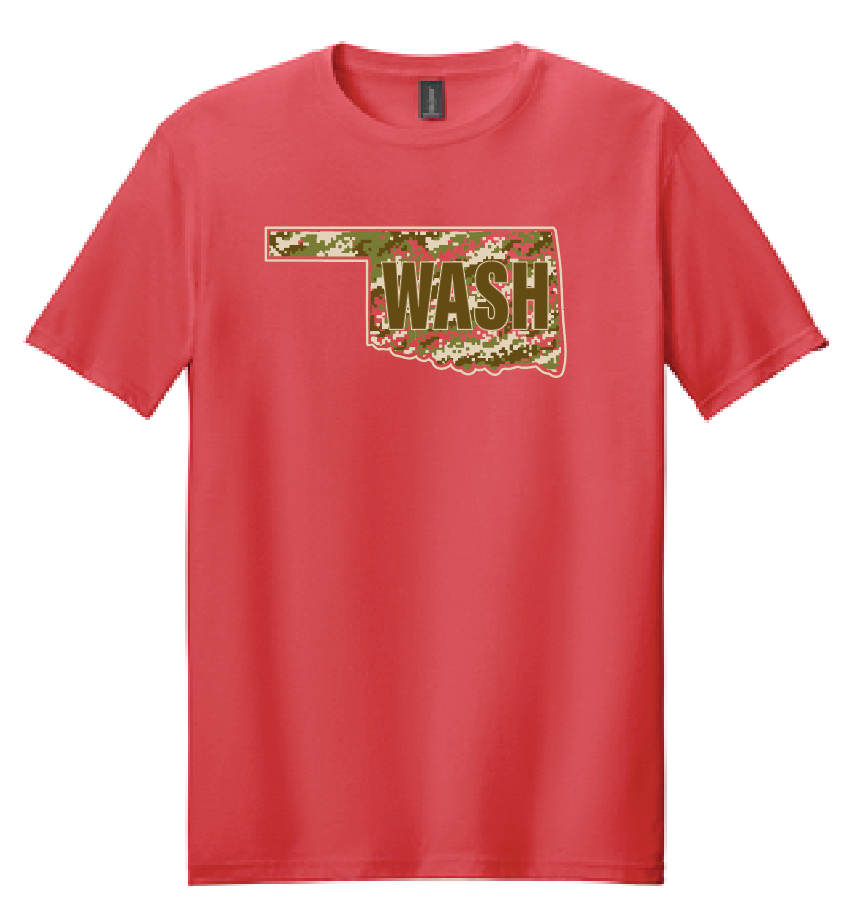 Washington High "Camo" Design S/S T-shirt (red)