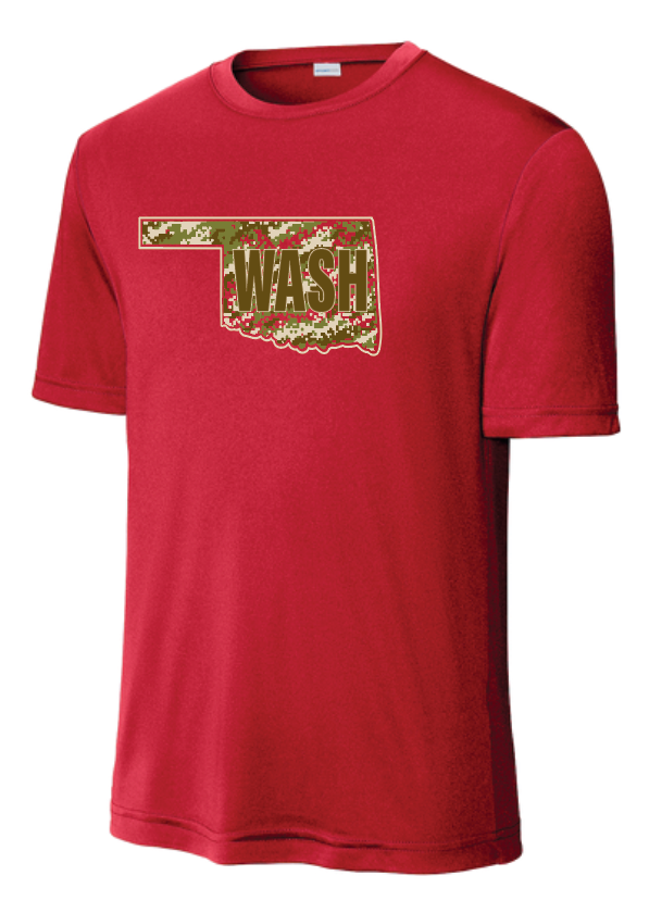 Washington High "Camo" Design S/S Dri-Fit T-shirt (red)