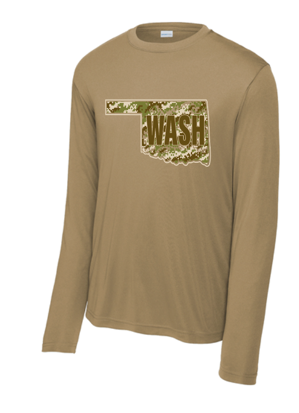 Washington High "Camo" Design L/S Dri-Fit T-shirt (brown)