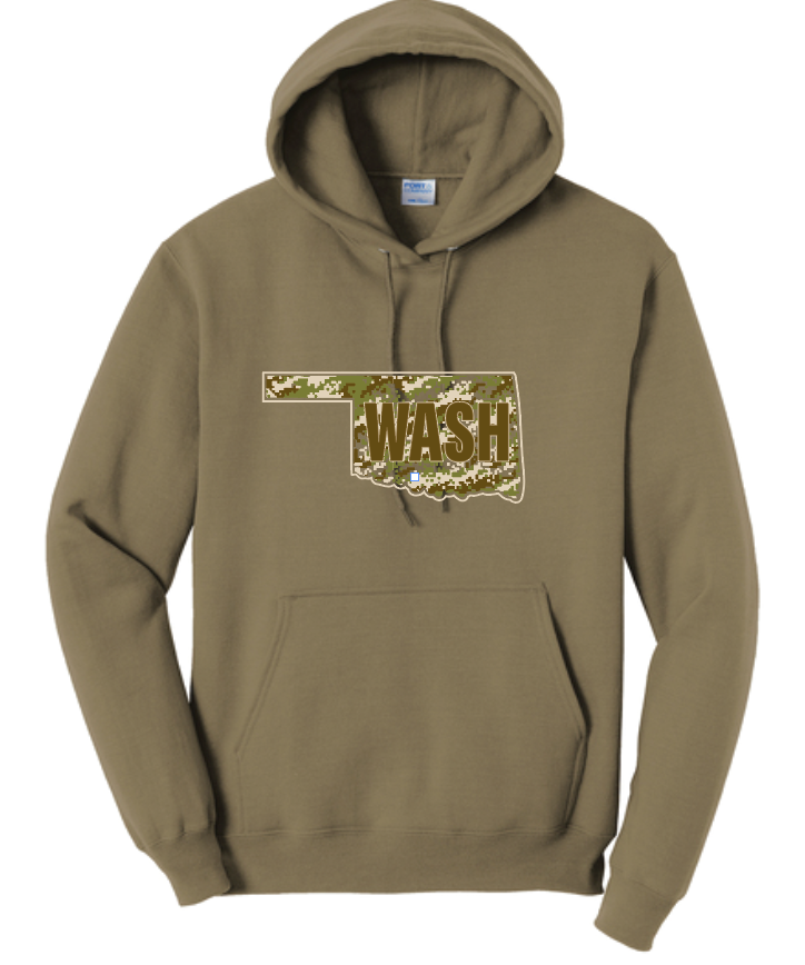 Washington High "Camo" Design Hooded Sweatshirt (brown)