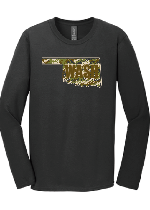 Washington High "Camo" Design L/S T-shirt (black)