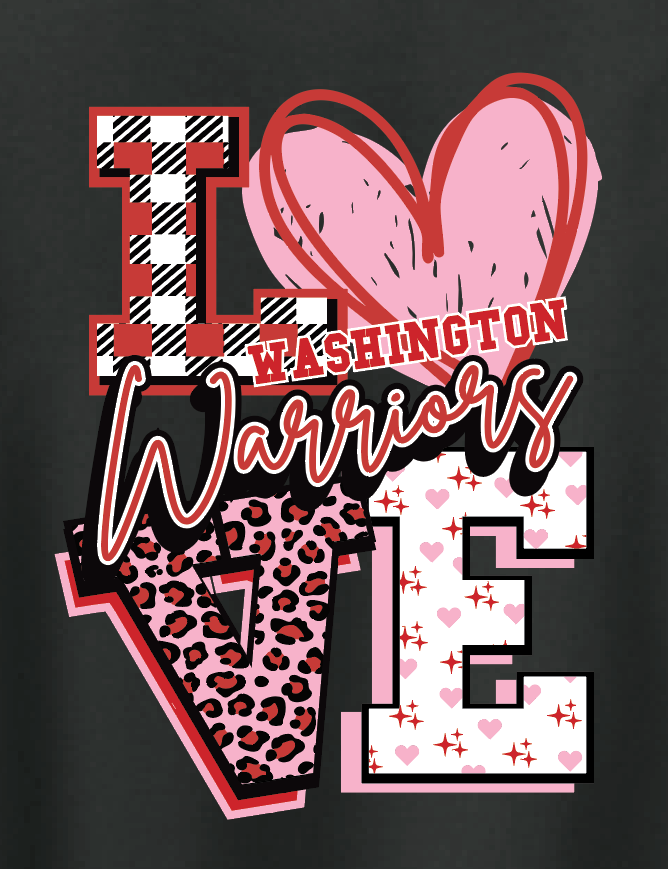 Washington High "Love" Design L/S T-shirt (black)