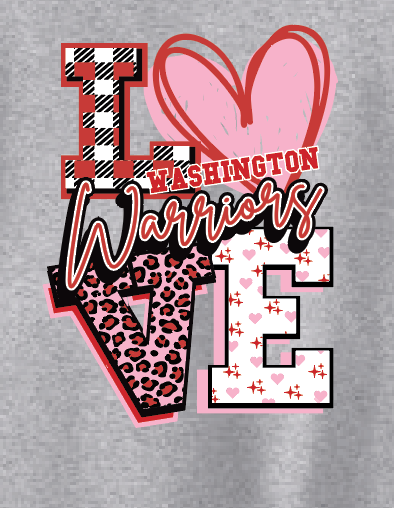 Washington High "Love" Design S/S T-shirt (heather)