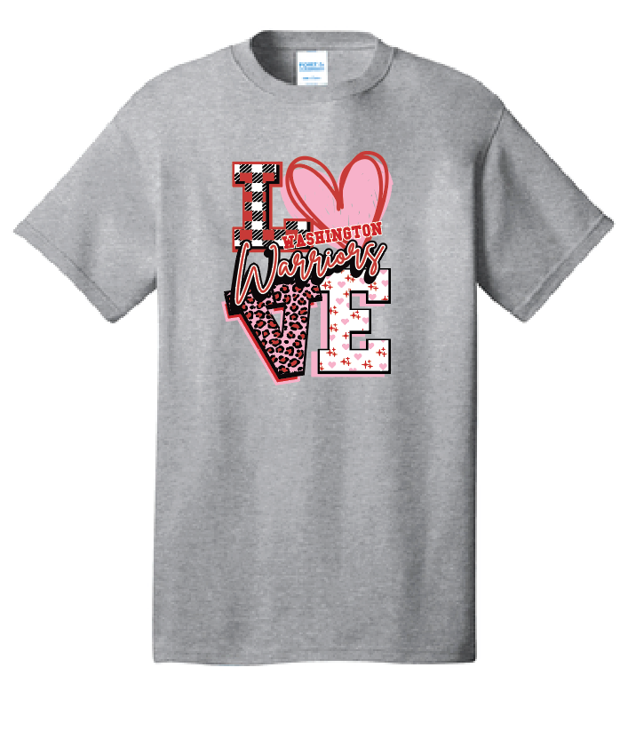 Washington High "Love" Design S/S T-shirt (heather)
