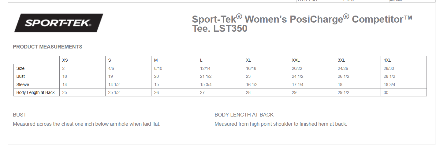 CCS Cheer "Athletic Block" Design Women's Moisture Wicking Tee