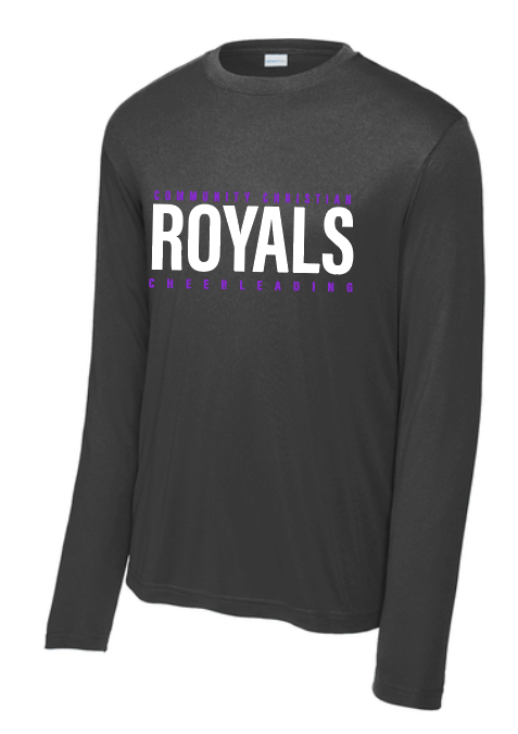 CCS Cheer "Athletic Block" Design Unisex Moisture Wicking L/S Tee