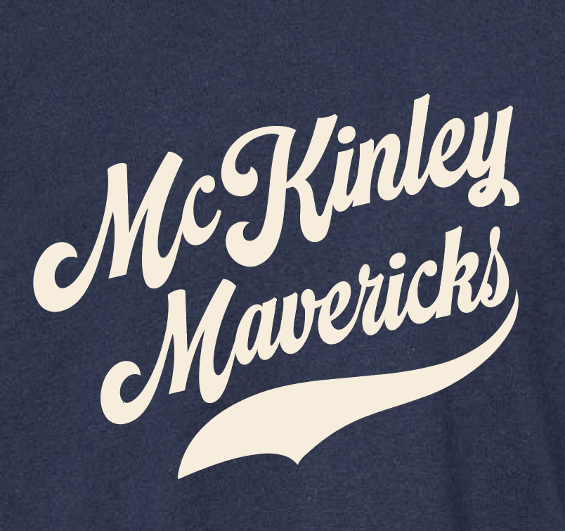 McKinley "Simple Script" Design Jerzees Crewneck Sweatshirt (navy)