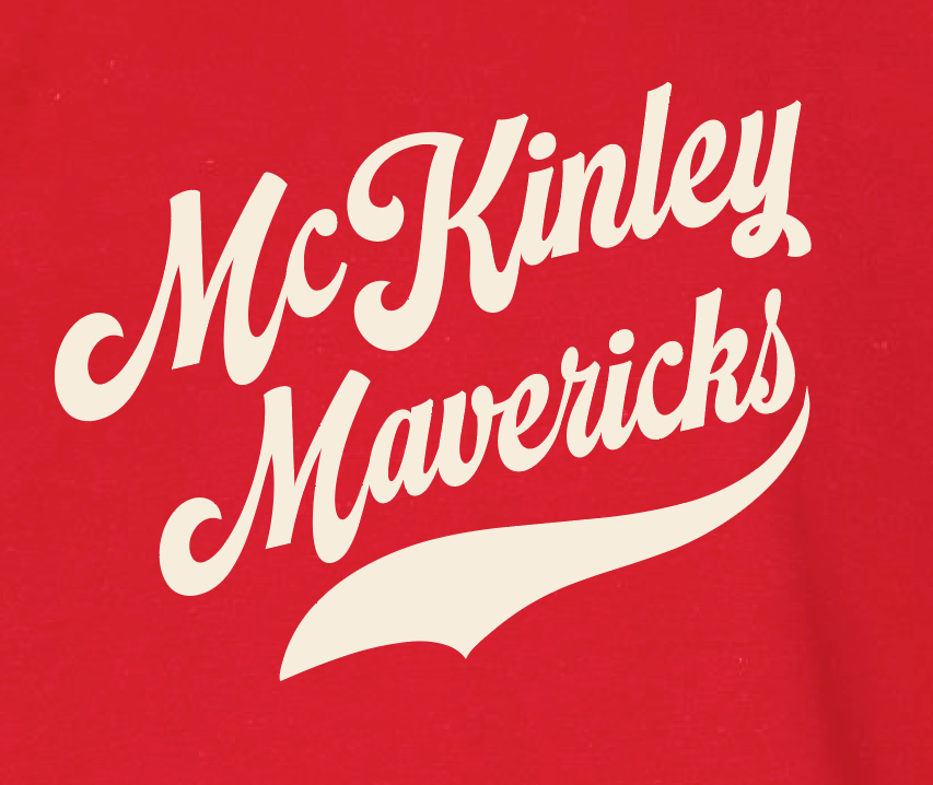 McKinley "Simple Script" Design BellaCanvas L/S t-shirt (red)