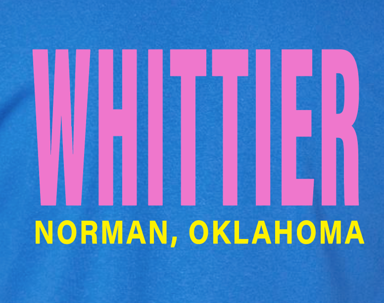 Whittier "Neon Block" Design Gildan Pocket T-shirt