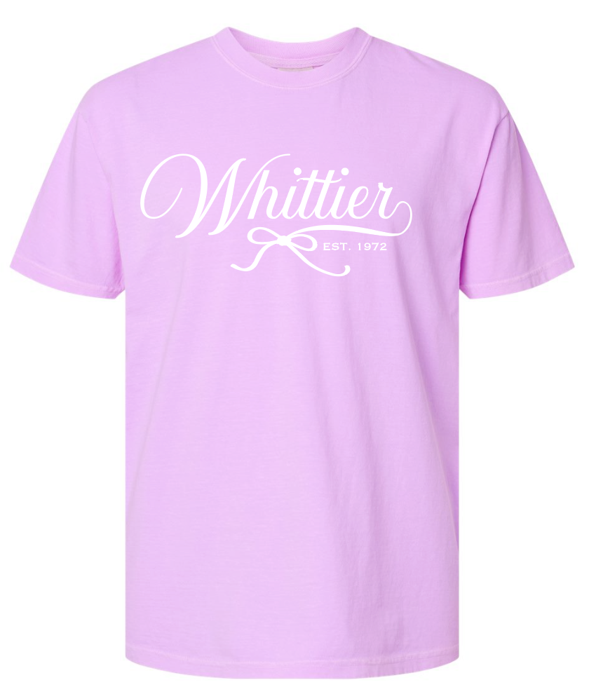 Whittier "Bow Script" Design Comfort Colors S/S T-shirt