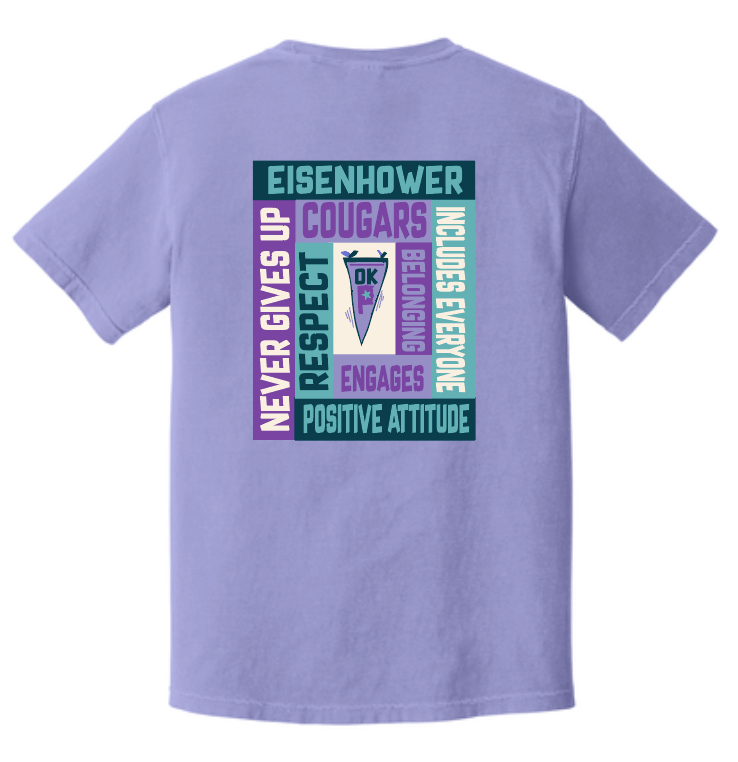 Eisenhower "Blocks" Design Gildan S/S T-shirt (violet)(f/b)