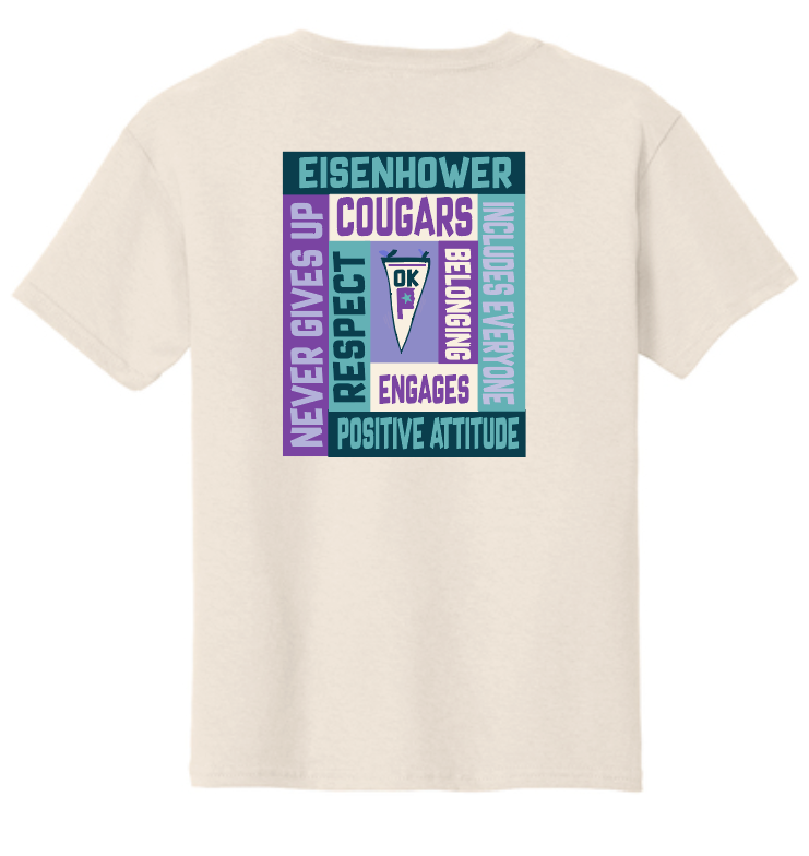 Eisenhower "Blocks" Design Comfort Colors S/S T-shirt (ivory)(f/b)