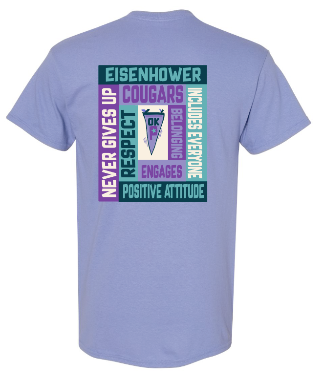 Eisenhower "Blocks" Design Comfort Colors S/S T-shirt (violet)(f/b)