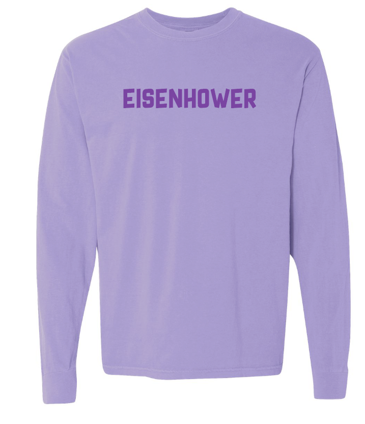 Eisenhower "Blocks" Design Comfort Colors L/S T-shirt (violet)(f/b)