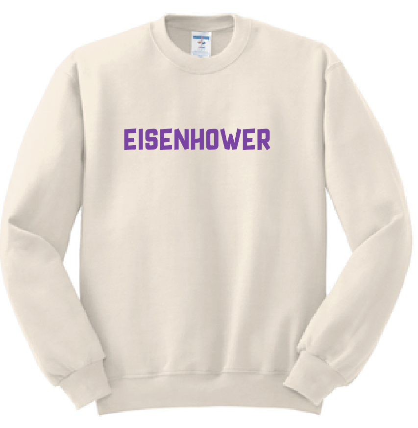 Eisenhower "Blocks" Design Crewneck Sweatshirt (natural)(f/b)