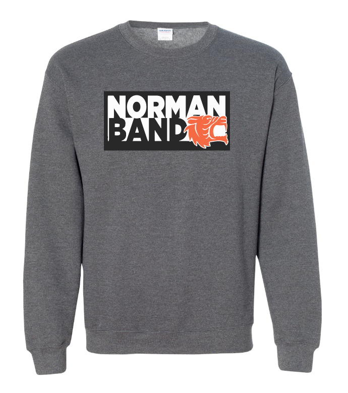 NHS Band "Block Logo" Design Gildan Sweatshirt (dark heather)
